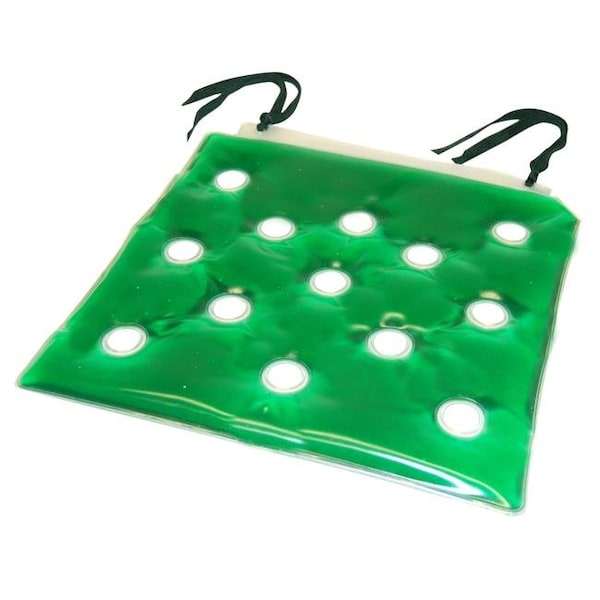 Skil-Care 751100 16 in. Gel-Lift Cushion with Safety Ties - Green 751100 - main